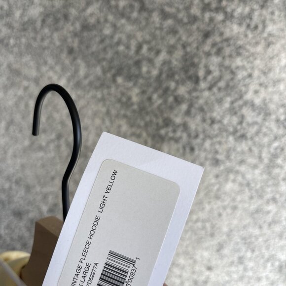 John Elliott Hoodie Mens 4XL Light Yellow Vintage Fleece Pullover Made USA New - Picture 8 of 8